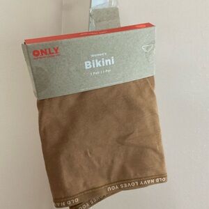 ONLY WOMENS Brown Bikini Underwear